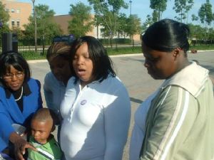 Neighborhood outreach gathering